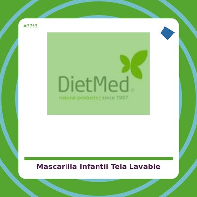 Mascarilla infantil de tela lavable, con filtro Unicornio - Hilo Mandarina - tienda vegana online