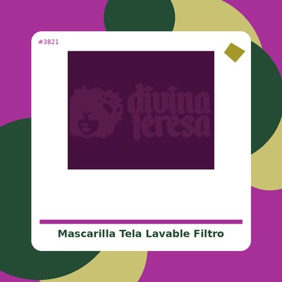Mascarilla de Tela lavable, con filtro Negra - Hilo Mandarina - tienda vegana online
