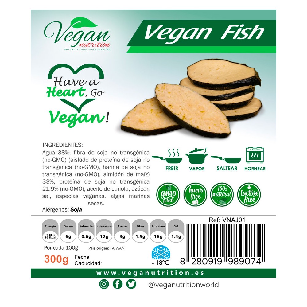Rodajas de Pescado Vegano - Vegan Nutrition - tienda vegana online
