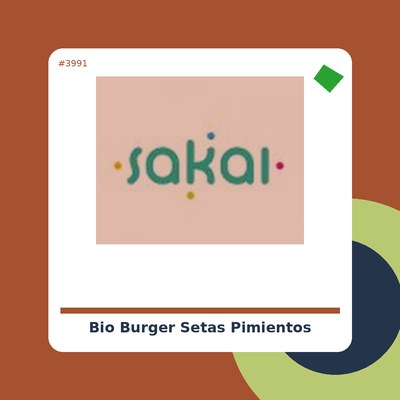 Bio Burger de Setas y Pimientos 750 g. - Sabbio - tienda vegana online