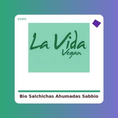 Bio Salchichas Ahumadas - Sabbio - tienda vegana online