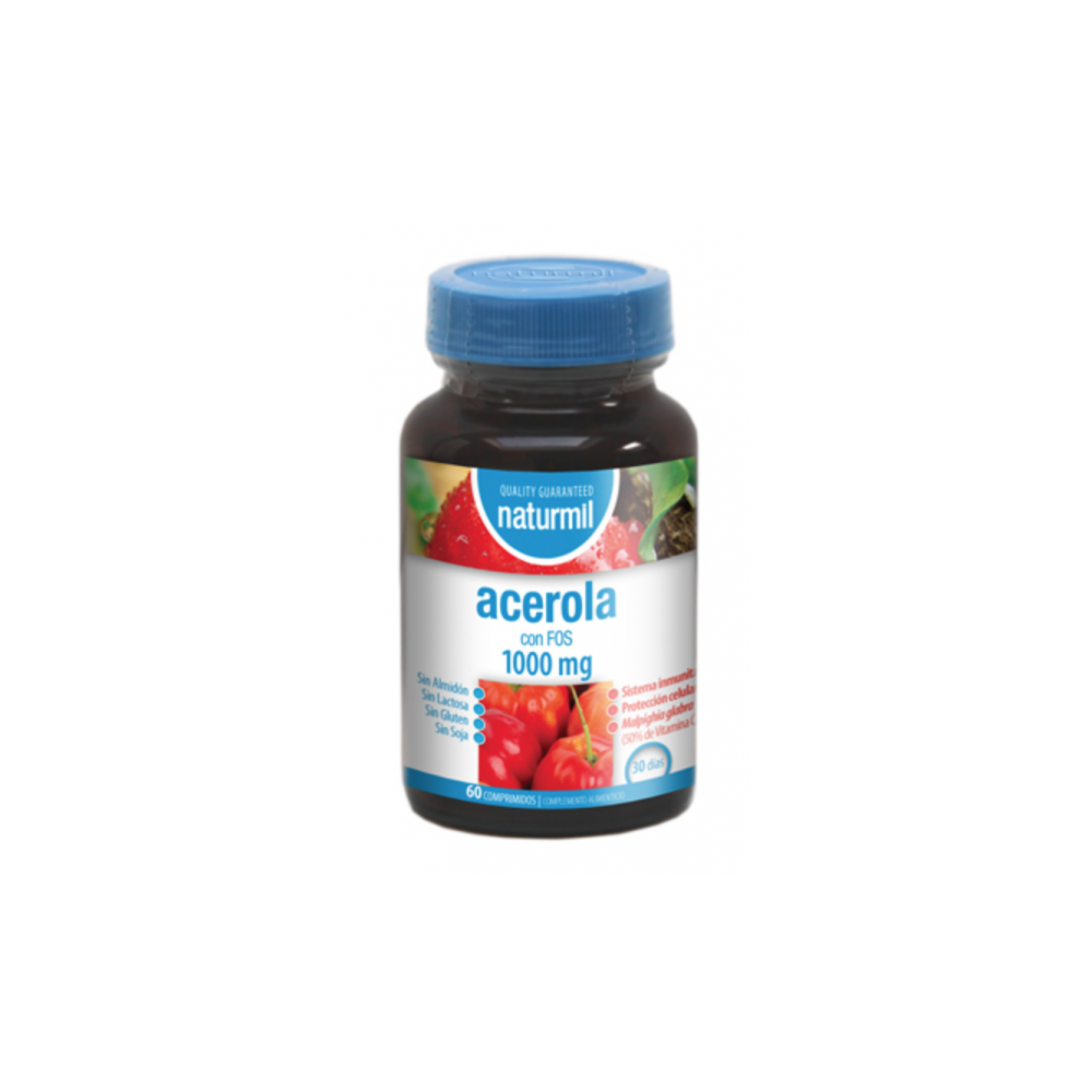 Acerola con FOS 1000 mg. - Naturmil - tienda vegana online
