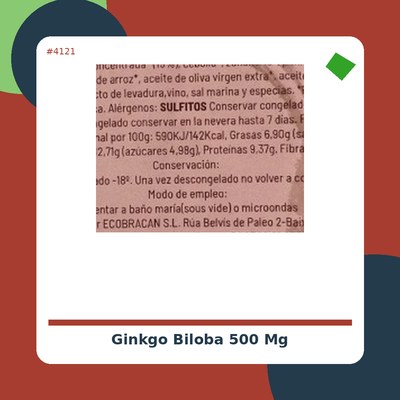 Ginkgo Biloba 500 mg. - Naturmil - tienda vegana online