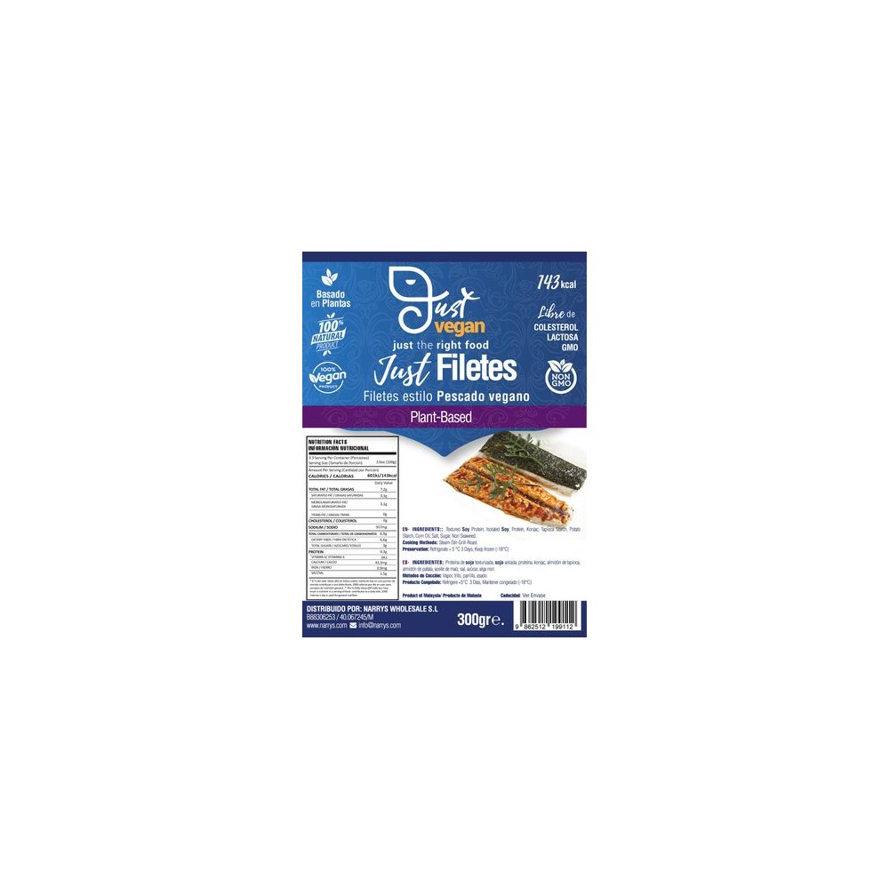 Filetes de Pescado veganos - Just Vegan - tienda vegana online