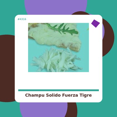 Champú sólido tigre - fuerza - silvestre - apto curly