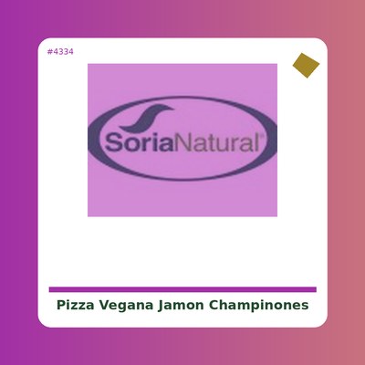 Pizza vegana de jamón y champiñones, sin gluten - Taula Verda - tienda vegana online
