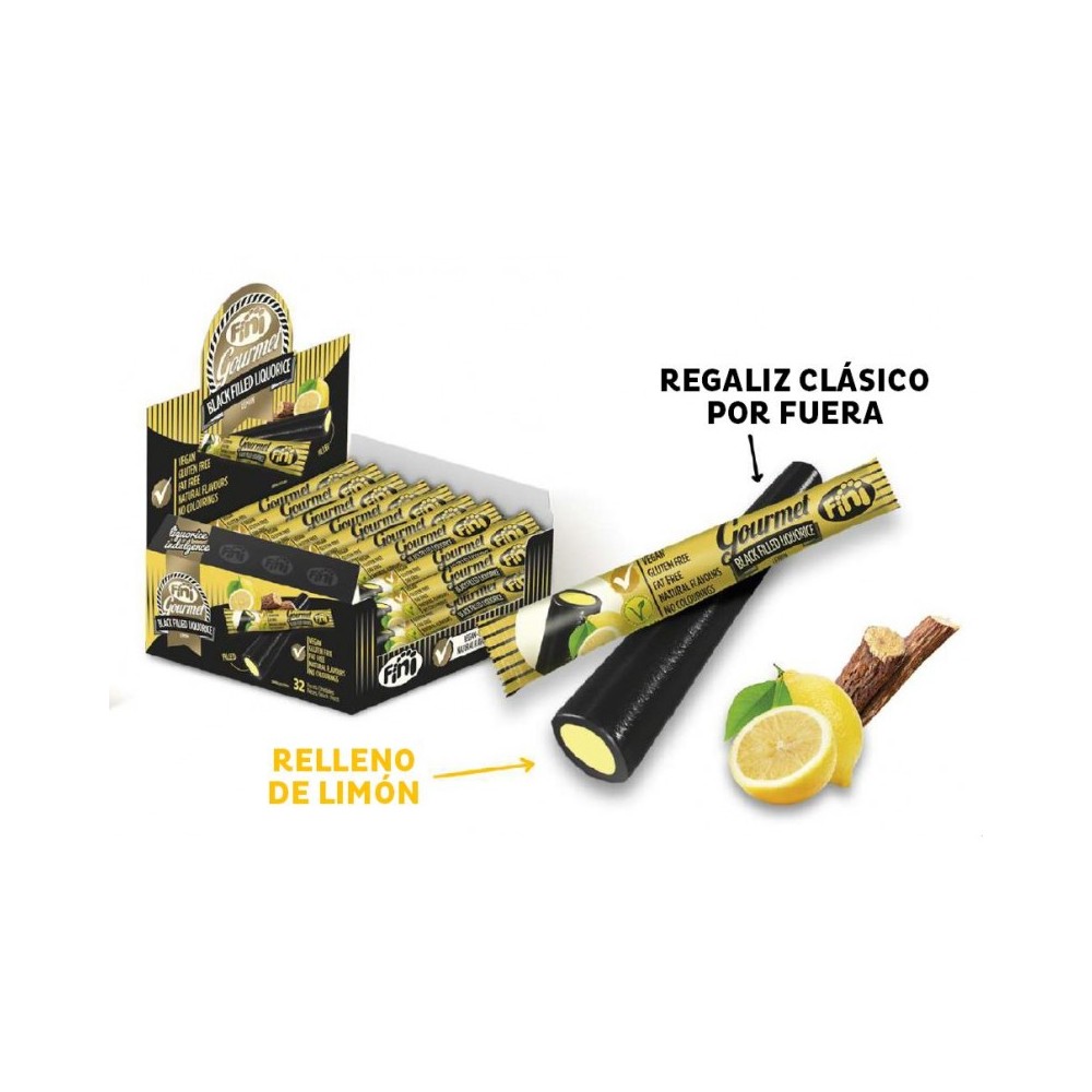 Regaliz Gourmet Black Limón - Fini - tienda vegana online