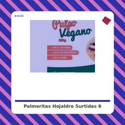 Palmeritas de hojaldre surtidas 6 unidades - tienda vegana online