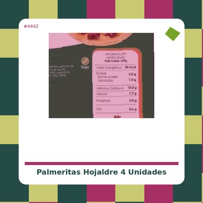 Palmeritas de hojaldre 6 unidades - tiend vegana online