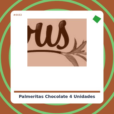 Palmeritas de chocolate 6 unidades - tienda vegana online
