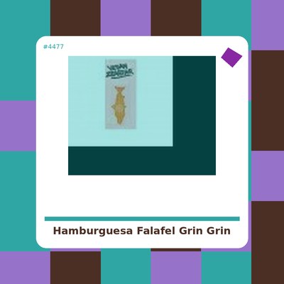 Hamburguesa Falafel - Grin Grin - tienda vegana online
