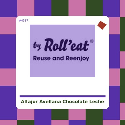 Alfajor de Avellana y Chocolate con Leche - Hanai Vegana - tienda vegana online