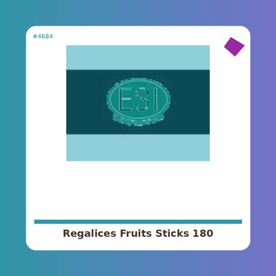 Regalices Fruits Sticks 180 g. - Vidal - tienda vegana online