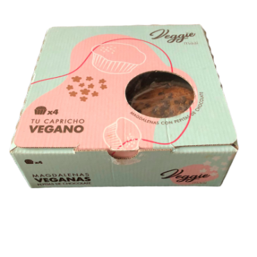 Magdalenas con Pepitas de Chocolate - Veggie Maai - tienda vegana online