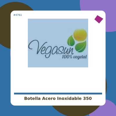 Botella de Acero Inoxidable 350 ml. - Banbu - tienda vegana online