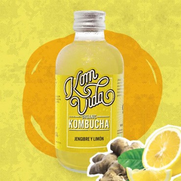 Kombucha Jengibre y Limón - KomVida - tienda vegana online