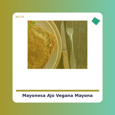 Mayonesa con ajo vegana...