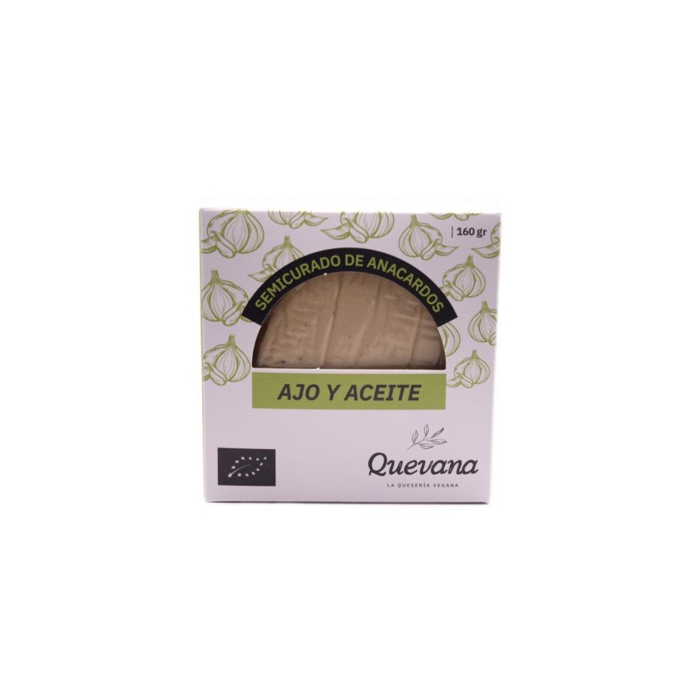 Queso Semicurado con Ajo y Aceite - Quevana - tienda vegana online